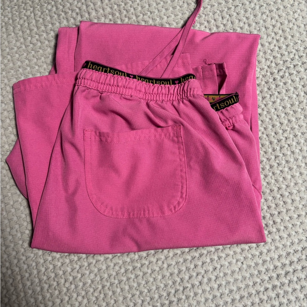 HeartSoul Vibrant Pink Scrub Pants